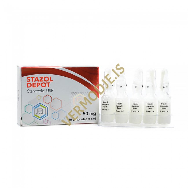 Stazol Depot RAW Pharma (Stanozolol) - 10amps (50mg/ml) Stazol Depot RAW Pharma (Stanozolol)