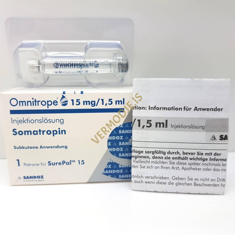 Omnitrope HGH 45 IU (15 mg / 1,5 ml cartridge) 2024 Prijs
