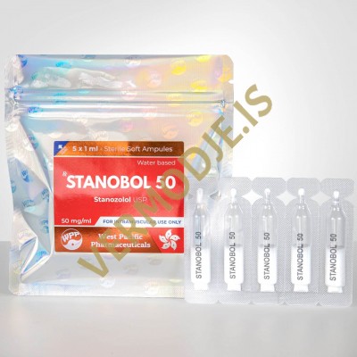 Stanobol 50 WPP (Stanozolol Aqua Suspension) - 5amps (50mg/ml)