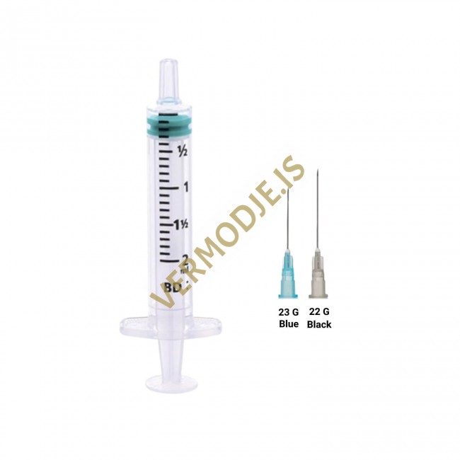 Syringe (2ml / 5ml / 10ml) + Needle (22G / 23G) - 100 pcs (1 box)