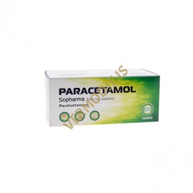 Paracetamol (Sopharma) - 100 tabs (500mg/tab)