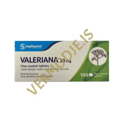 Valeriana (Sopharma) - 100 tabs (30mg/tab)