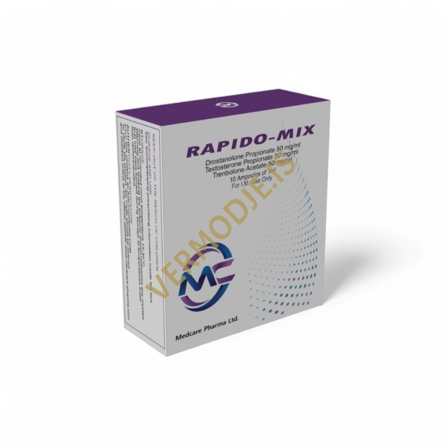 Rapido-Mix Medcare Pharma (Test Prop + Mast + Tren A) - 10amps (150mg/ml) Rapido-Mix Medcare Pharma (Test Prop + Mast + Tren A) - 10amps (150mg/ml)